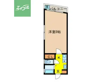 サンパール光町(1K/2階)の間取り写真