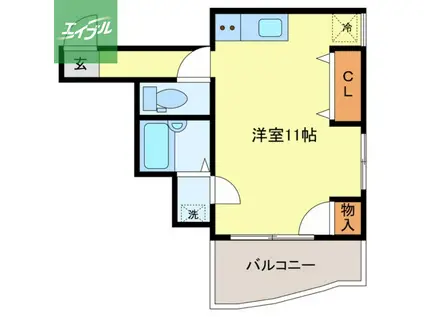 サン・アークビル(ワンルーム/3階)の間取り写真