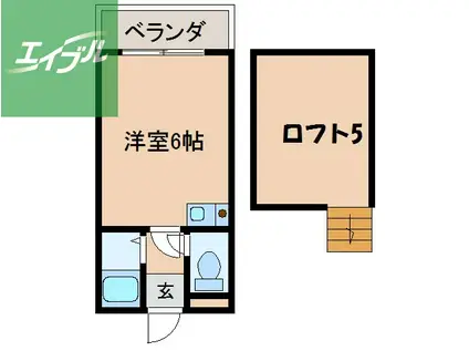 ヴィラ173(ワンルーム/3階)の間取り写真