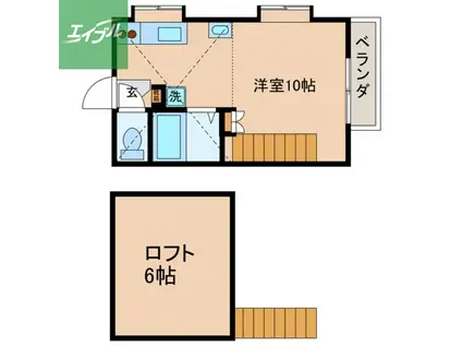 フォーレスト諏訪2号館(ワンルーム/2階)の間取り写真