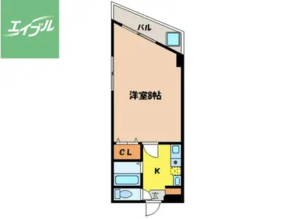 サンパール光町(1K/3階)の間取り写真