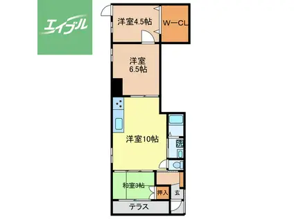 ライズBLD(3LDK/1階)の間取り写真