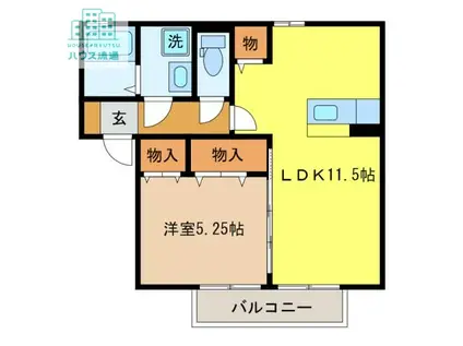 ウィルモアKT(1LDK/2階)の間取り写真