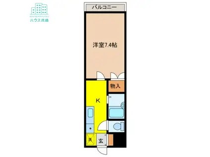 トレンティーノ(1K/3階)の間取り写真