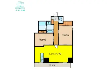 APARTMENT CODE ISAHAYA(2LDK/7階)の間取り写真