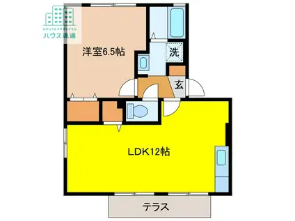 ソレイユ(1LDK/1階)の間取り写真