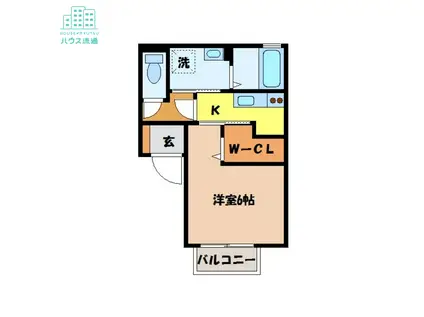 プレミールメゾン久山(1K/1階)の間取り写真