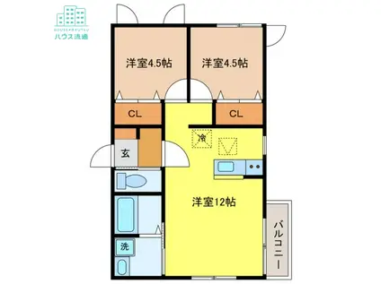 グレイス高来(2LDK/1階)の間取り写真