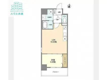 ルーカス長崎諫早Ⅱ(1LDK/5階)の間取り写真