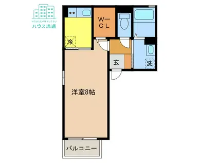 プレミールメゾン久山(1K/1階)の間取り写真