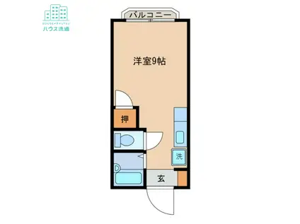 コーポ田中(ワンルーム/2階)の間取り写真