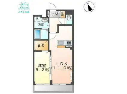モンターニュ諫早(1LDK/1階)の間取り写真