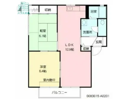 フォーレス東小路Ⅰ(2LDK/2階)の間取り写真