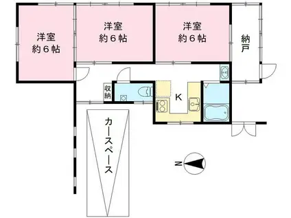 片町線 住道駅 徒歩13分 2階建 築60年(3K)の間取り写真