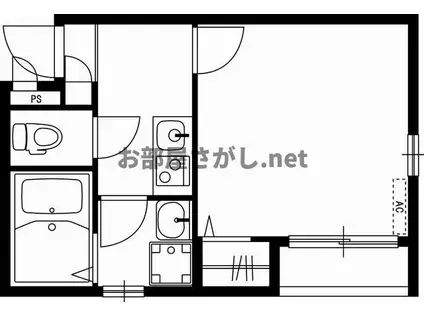 東京地下鉄副都心線 雑司が谷駅(東京メトロ) 徒歩2分 2階建 築12年(1K/2階)の間取り写真