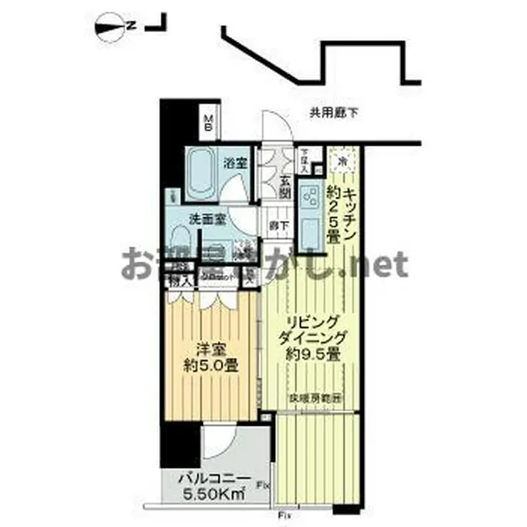 フォルム四谷外苑東 12階階 間取り