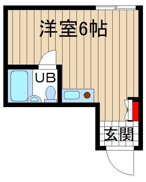 ランドール佃(ワンルーム/1階)の間取り写真