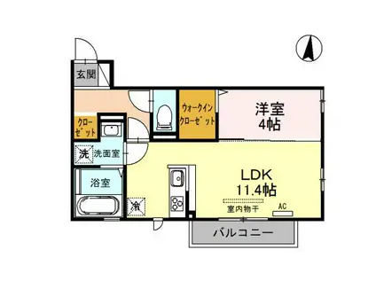 マーベラスコート(1LDK/2階)の間取り写真