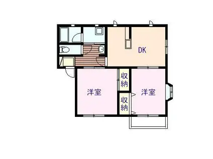 グランフォーレ D棟(2LDK/1階)の間取り写真