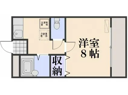 ファンテイル青江(1K/2階)の間取り写真