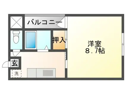 メゾン稲田(1K/1階)の間取り写真