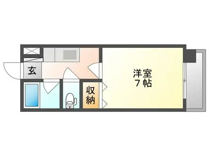 シャトレ平田(1K/4階)の間取り写真