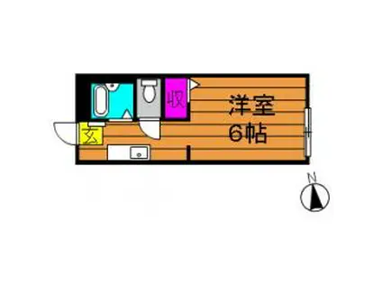 サンクオーレ青江(1K/2階)の間取り写真