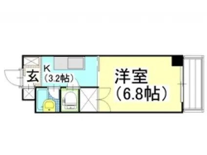 パークアベニュー伊島(1K/2階)の間取り写真