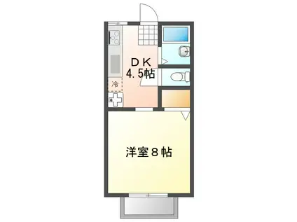 FINO AOE(1DK/1階)の間取り写真