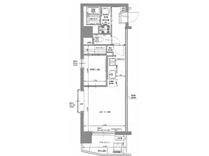 福富GRADEマンション(1LDK/6階)の間取り写真