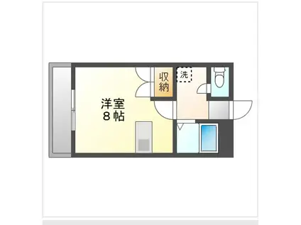 セントフォレスト北長瀬(ワンルーム/6階)の間取り写真