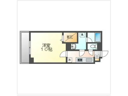 FRIEND COURT 岡山医大東(1K/9階)の間取り写真