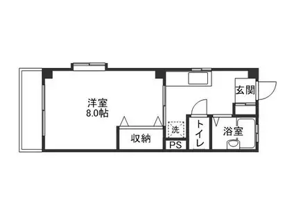 メゾンコスモス(1K/1階)の間取り写真