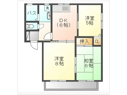 シャーメゾンG(3DK/1階)の間取り写真