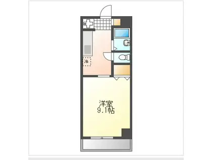 晃英NO.1(1K/3階)の間取り写真