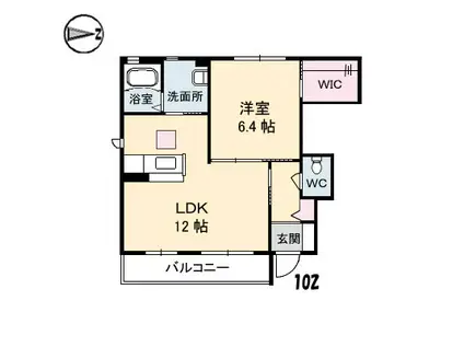 シャーメゾン・エレガンス壱番館(1LDK/1階)の間取り写真