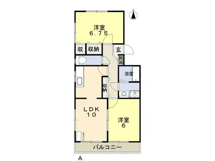 パルデンス大森 A棟(2LDK/3階)の間取り写真