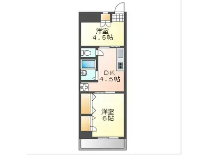 センチュリーふなばし(2DK/6階)の間取り写真