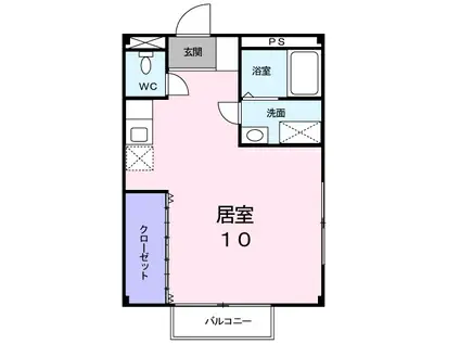 あんてぃーく(ワンルーム/1階)の間取り写真