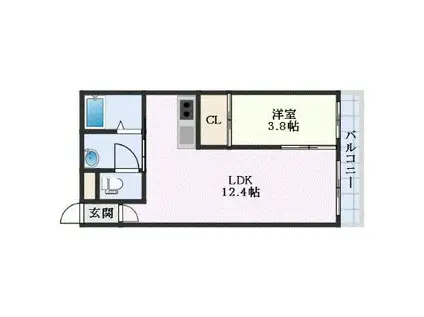 グレーシア(1LDK/2階)の間取り写真