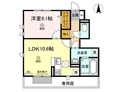 MA MAISON(1LDK/1階)の間取り写真