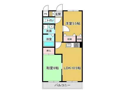 セブンス・ヘブン今(3LDK/2階)の間取り写真