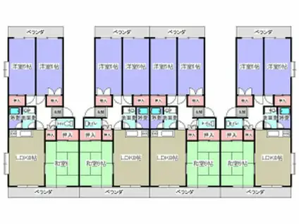 ビューハイム南輝(3LDK/2階)の間取り写真