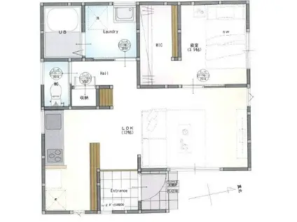 宇野線 備前西市駅 徒歩17分 1階建 築1年(1LDK)の間取り写真