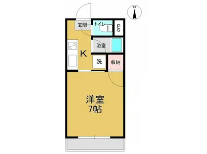 マリンタック神田(1K/3階)の間取り写真