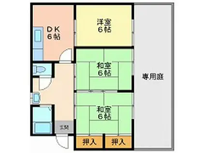 守安コーポ(3DK/1階)の間取り写真