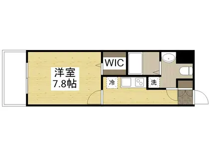 WILLDO岡山駅西口(1K/3階)の間取り写真