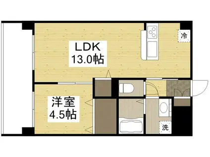 ルネッサンスガーデン(1LDK/2階)の間取り写真