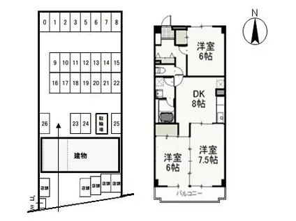 グレースマンションエルフ(3DK/3階)の間取り写真