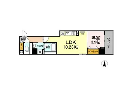 雅メゾン(1LDK/1階)の間取り写真